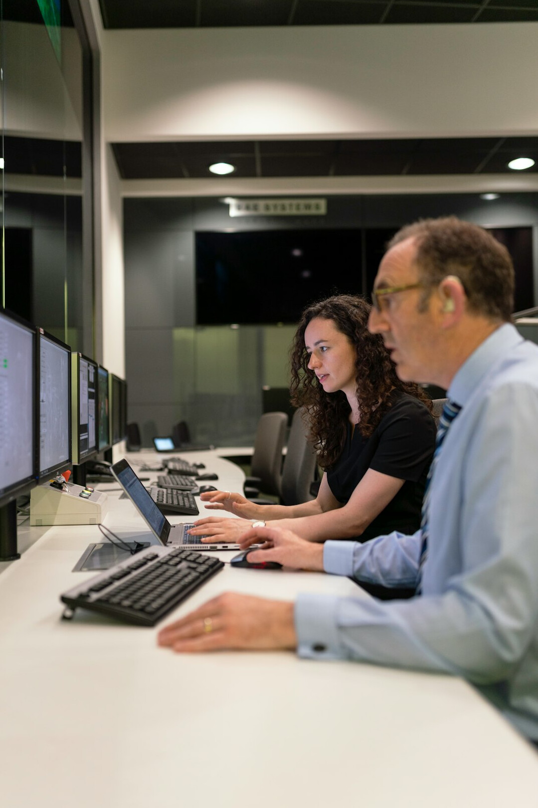 research team analyzing data