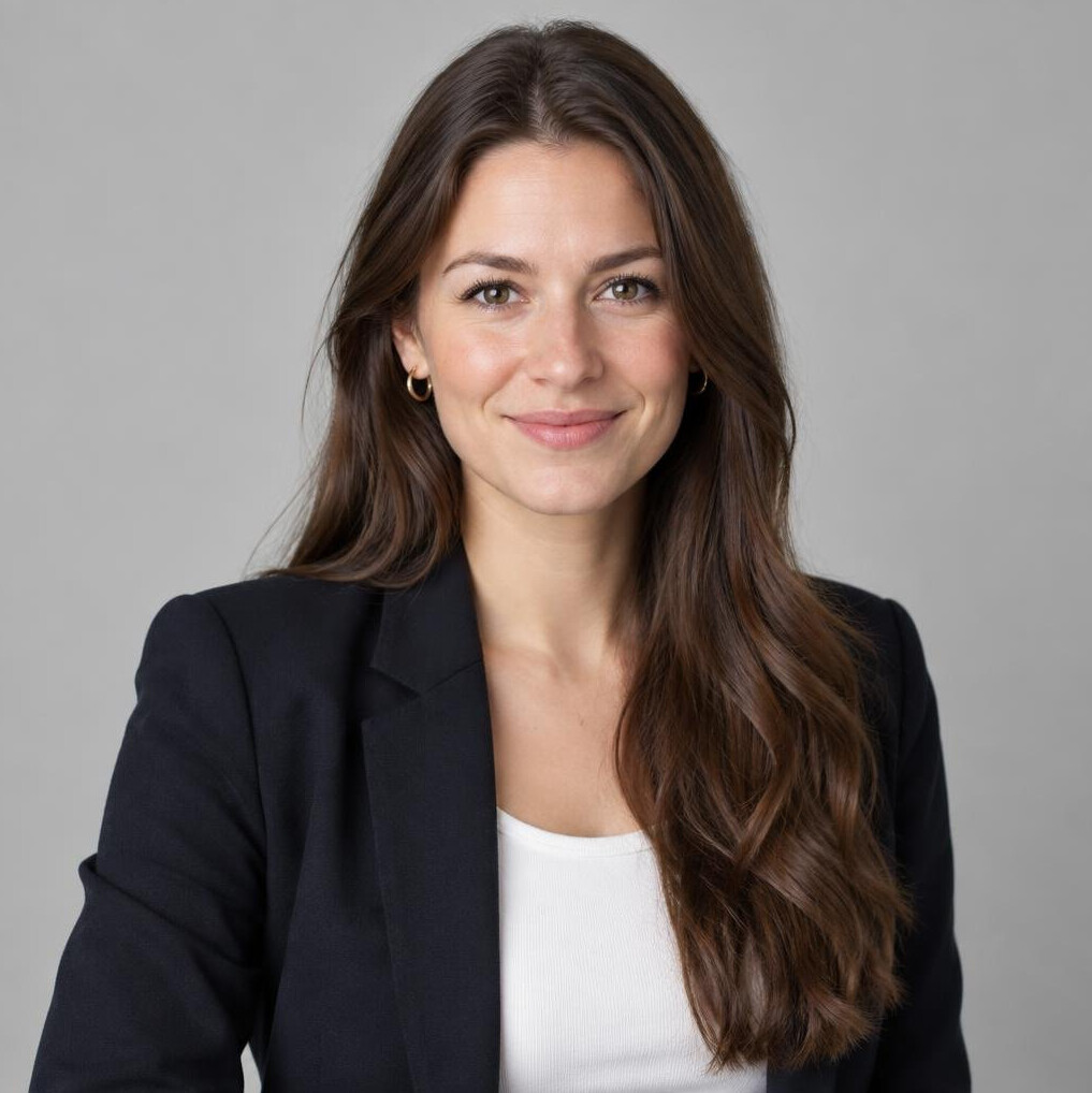 Studio portrait of a young German female statistician